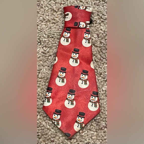 Other - Dog Pet Tie Snowman Christmas Holiday Red